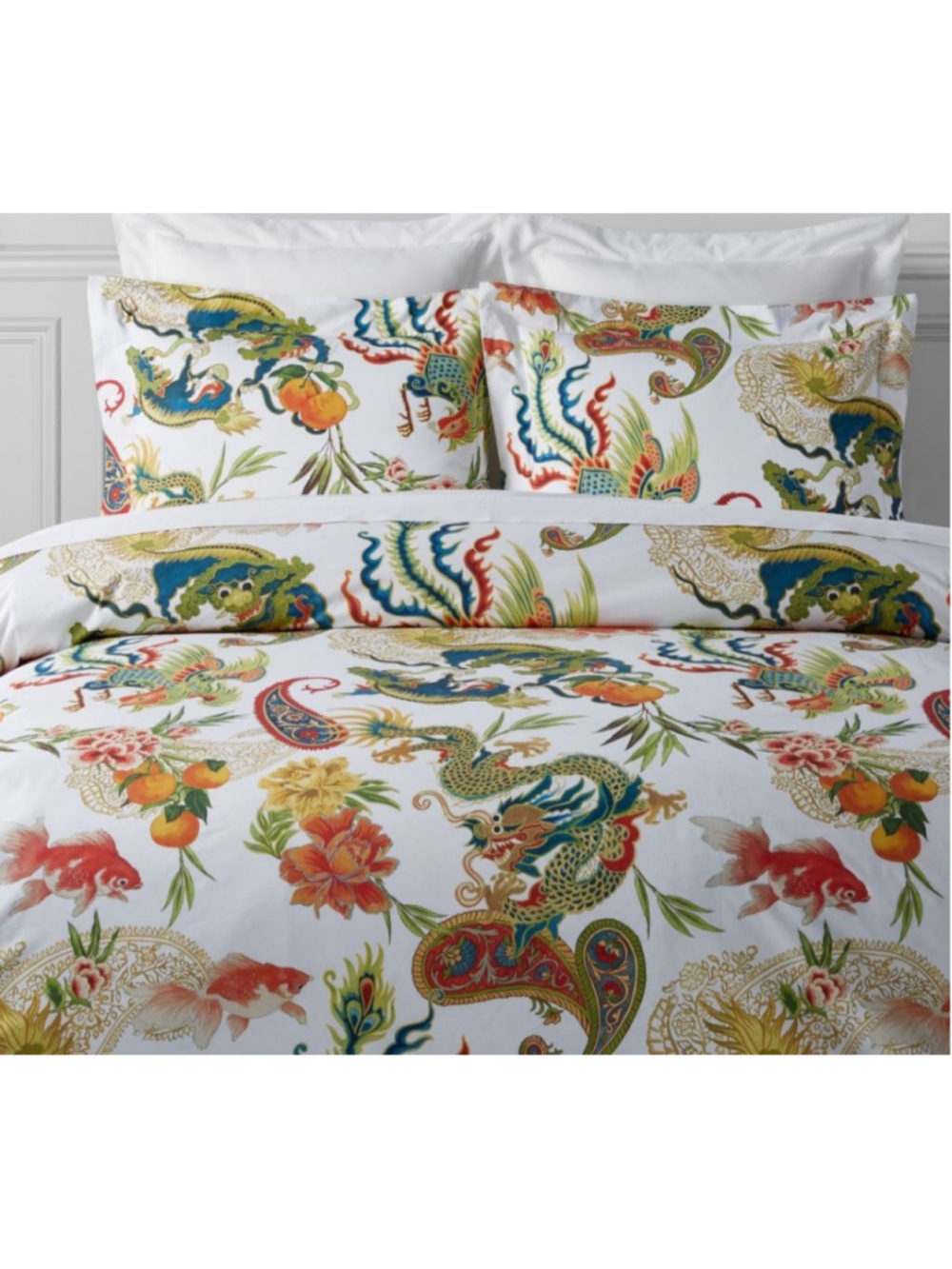 Williams Sonoma Home Scalamandre King Duvet Cover With King Sham New Moon Print
